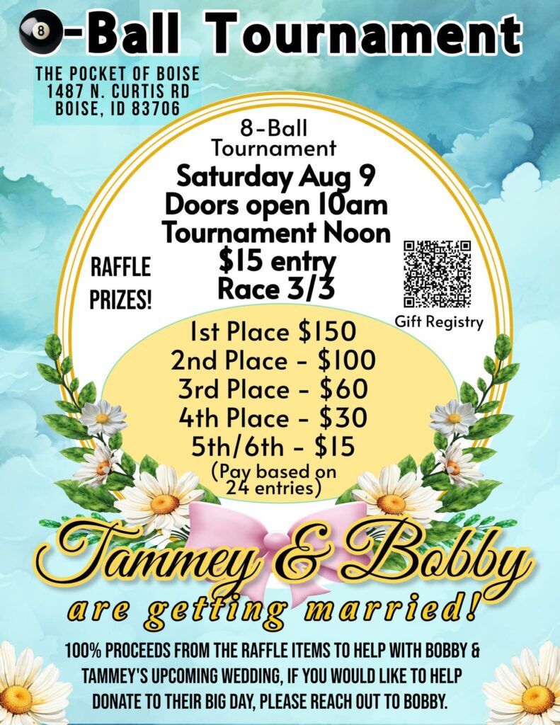 8 Ball Tournament for Tammey & Bobby