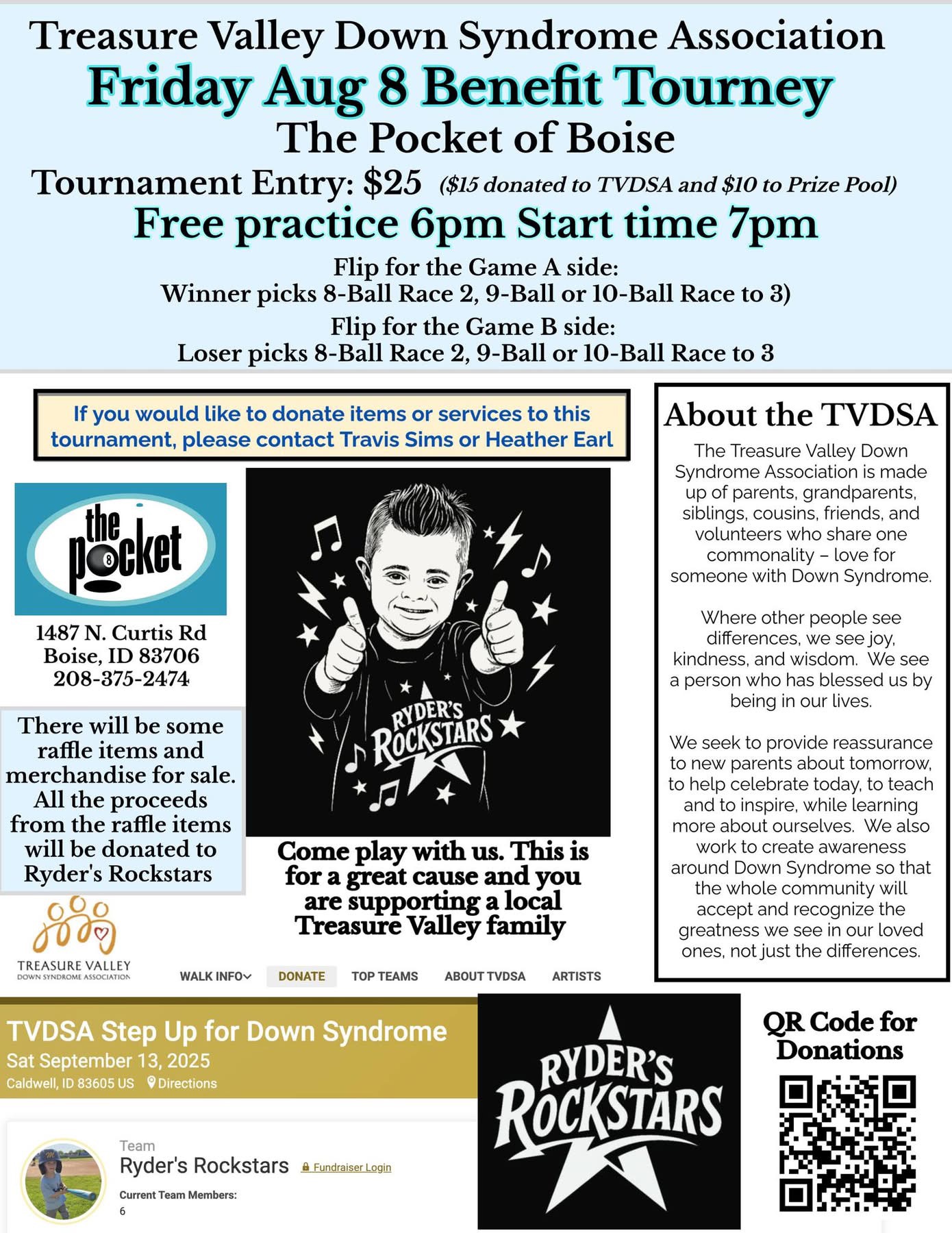 TDVSA Benefit Tournament