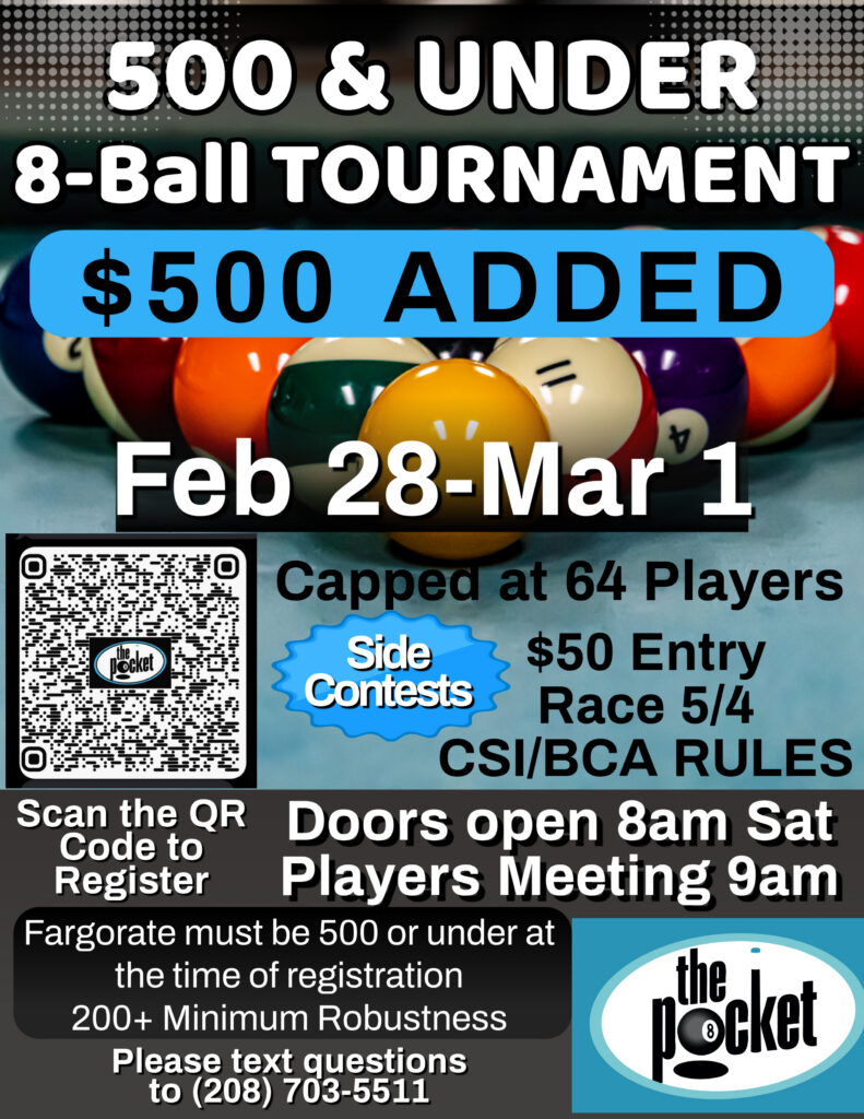 500 and Under 8 Ball