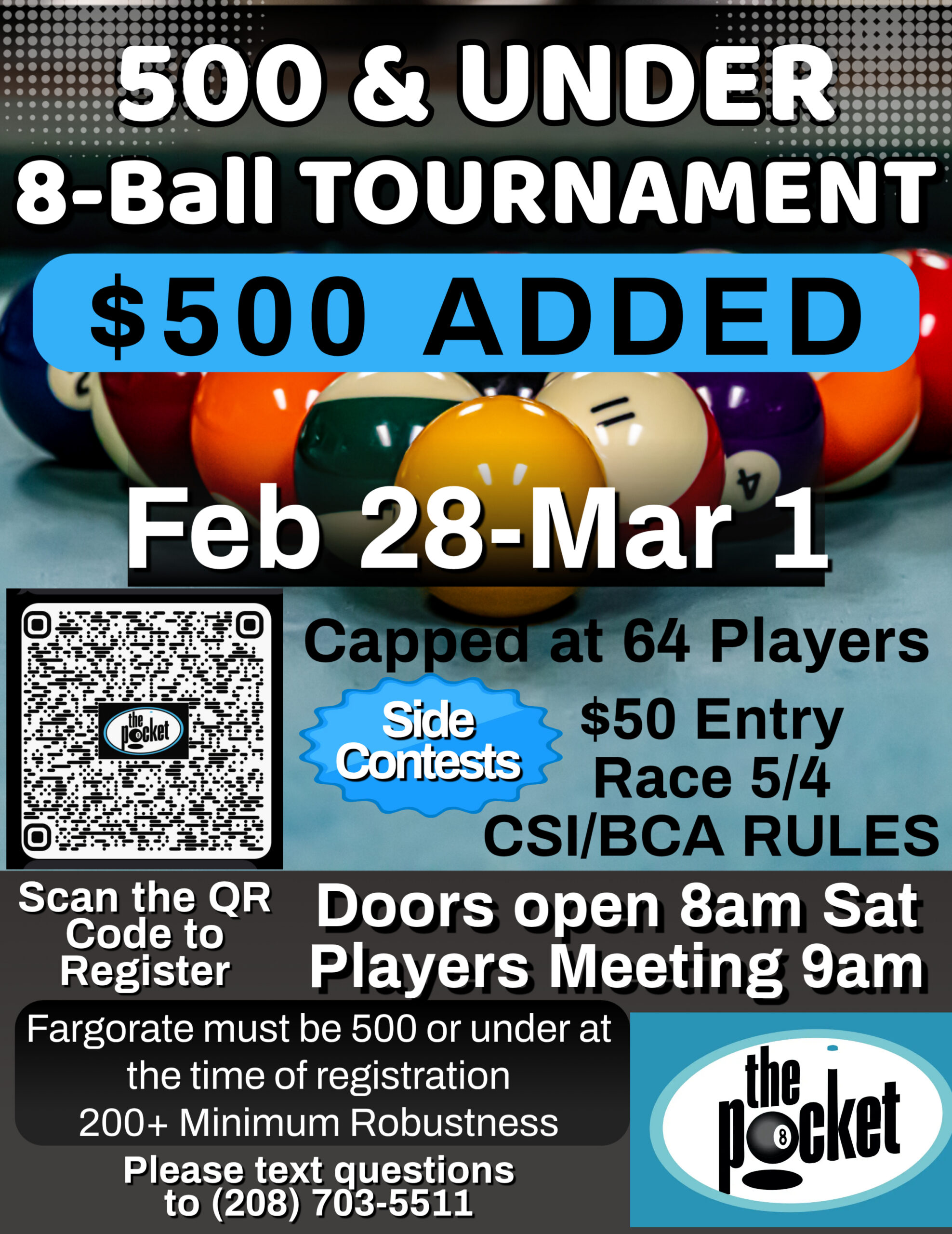500 and Under 8 Ball